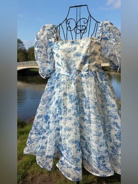 Selkie-like Puff Sleeve Dress